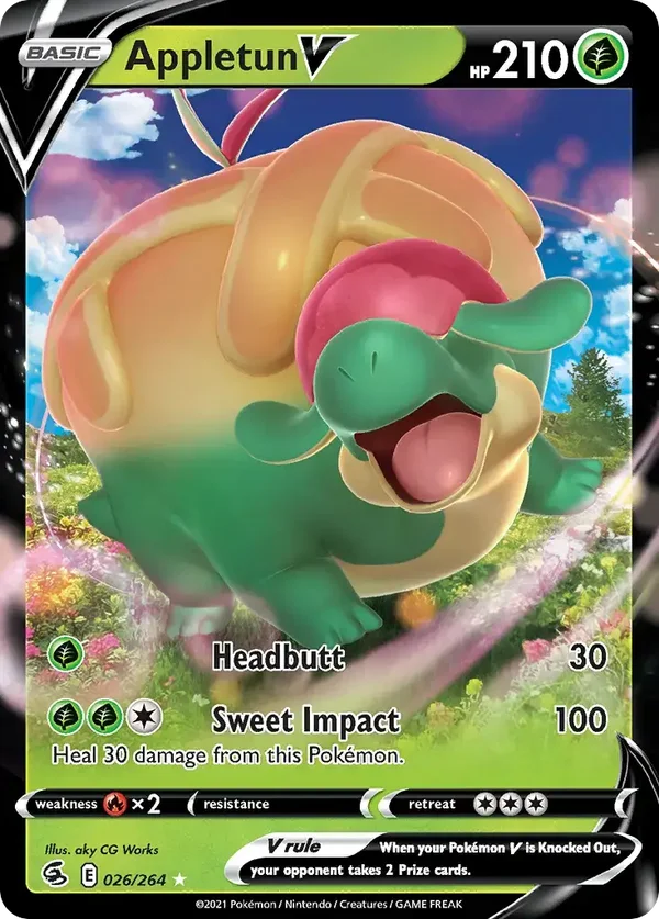 Appletun V 026/264 Fusion Strike Rare Holo V
