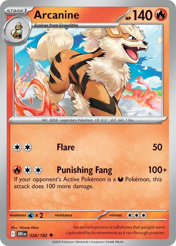Arcanine 028/182 Destined Rivals