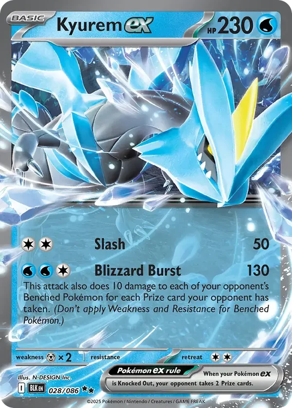 Kyurem EX 028/086 Black Bolt