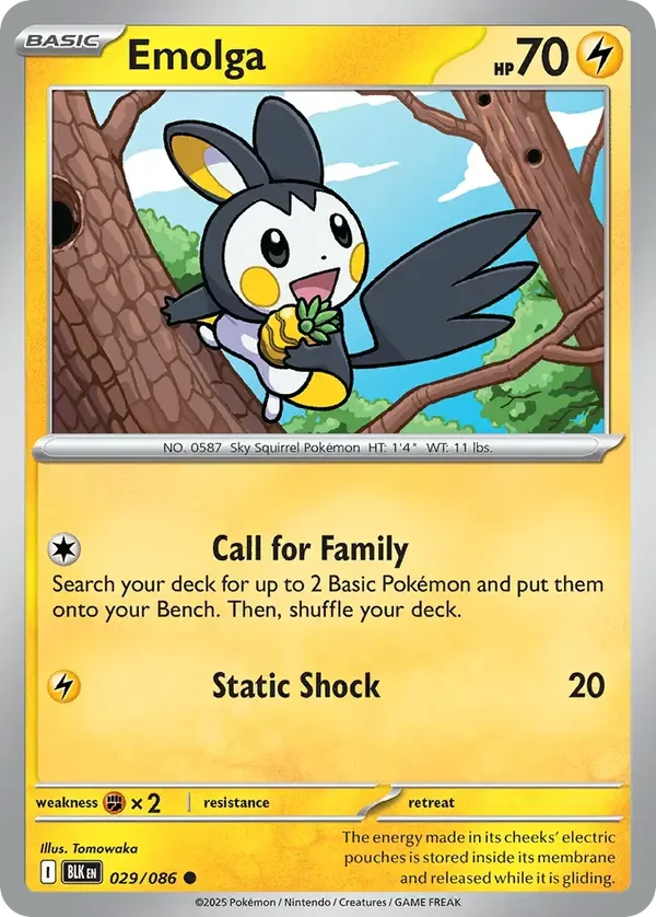 Emolga 029/086 Black Bolt