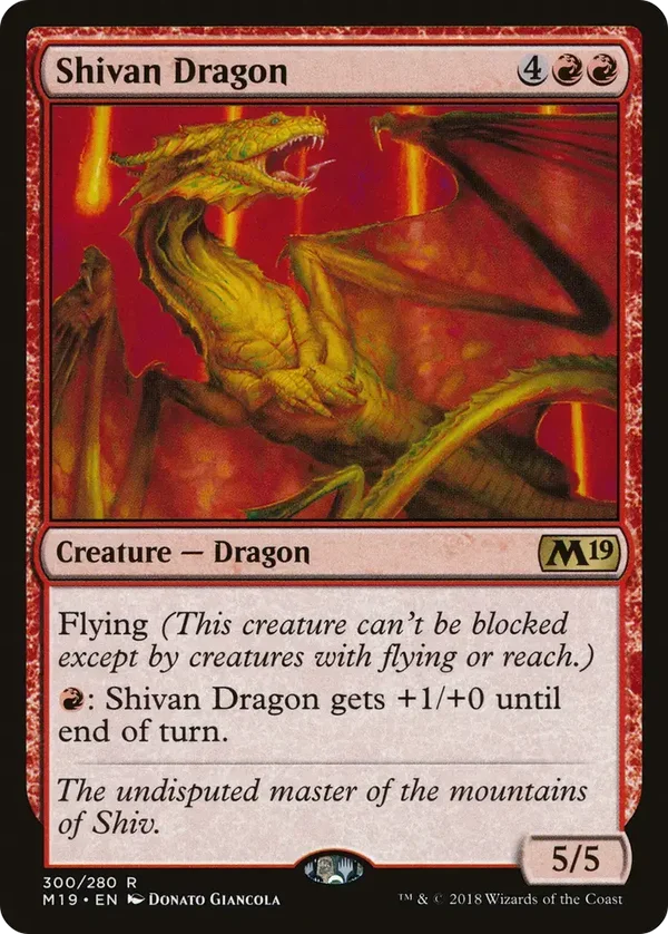 Shivan Dragon 300/280 Core Set 2019