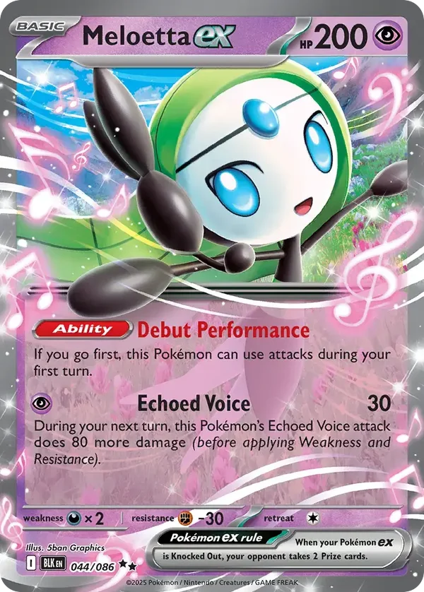 Meloetta EX 044/086 Black Bolt