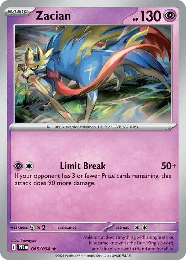 Zacian 045/094 Phantasmal Flames