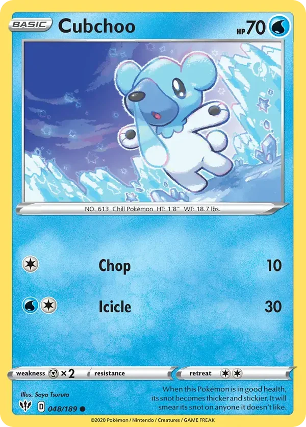 Cubchoo 048/189 Darkness Ablaze