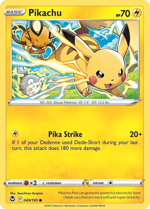 Pikachu 049/195 Silver Tempest