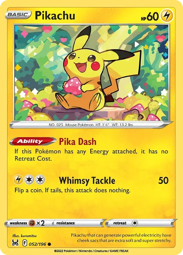 Pikachu 052/196 Lost Origin