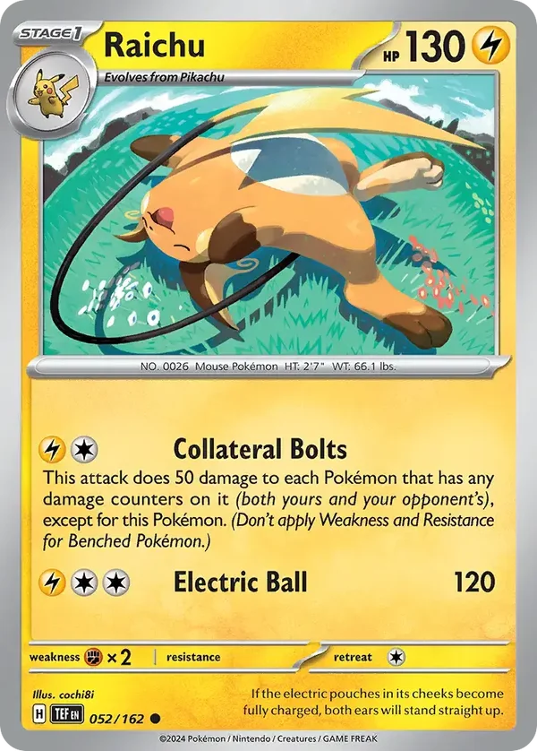 Raichu 052/162 Temporal Forces
