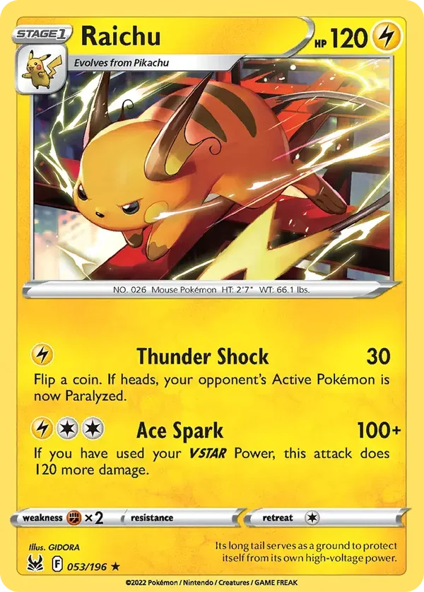 Raichu 053/196 Lost Origin