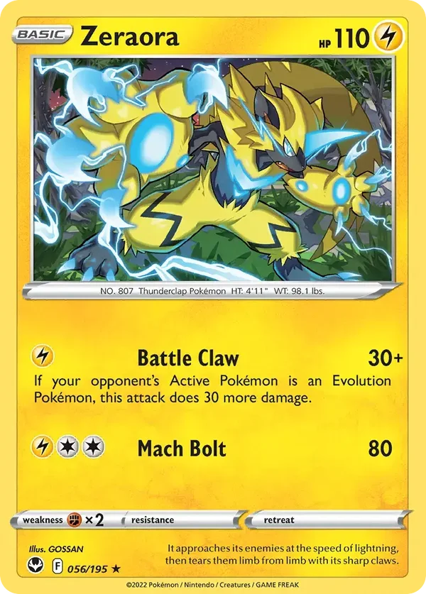 Zeraora 056/195 Silver Tempest