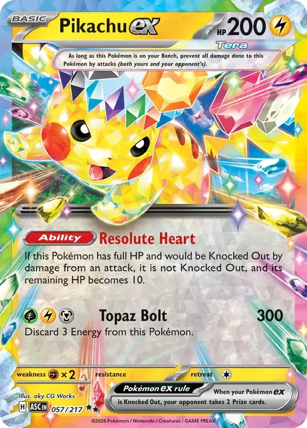 Pikachu EX 057/217 Ascended Heroes