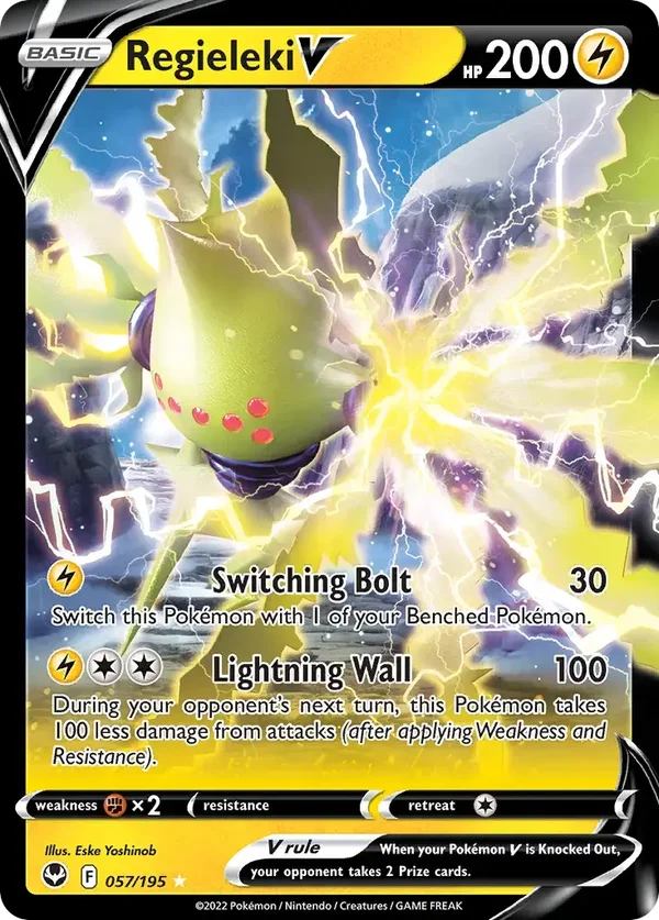 Regieleki V 057/195 Silver Tempest Rare Holo V