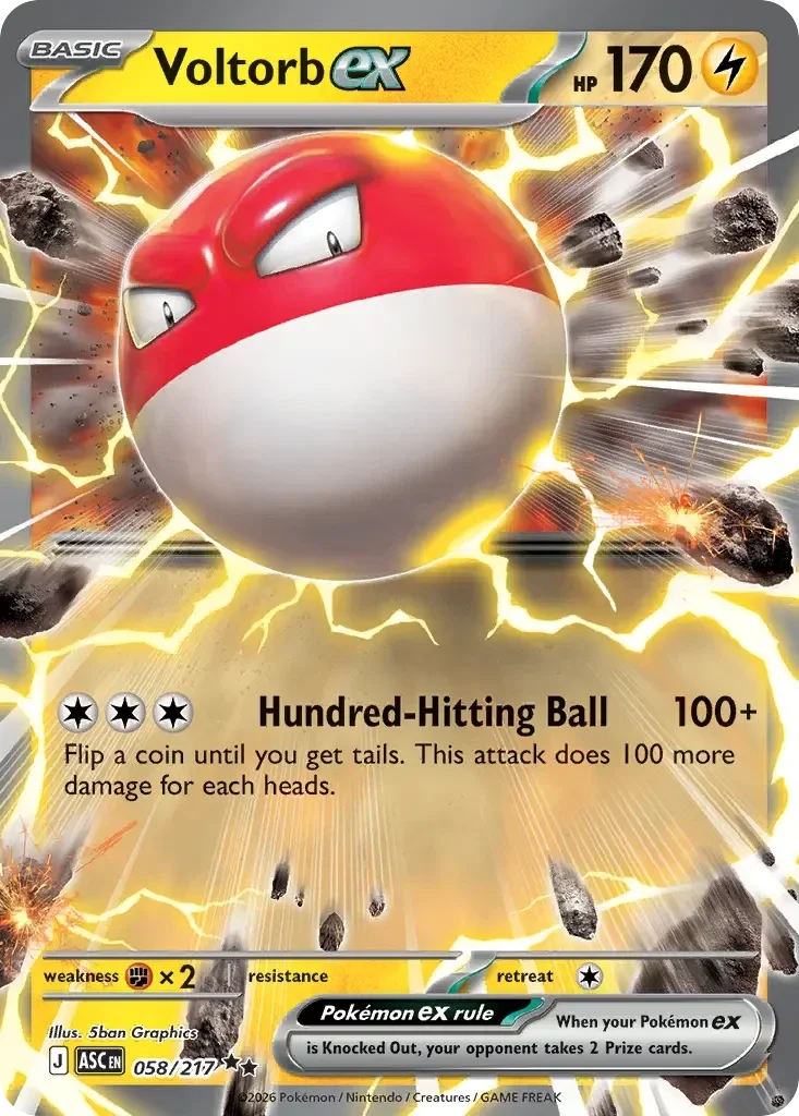 Voltorb EX 058/217 Ascended Heroes