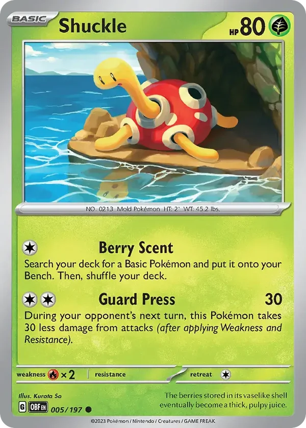 Shuckle 005/197 Obsidian Flames