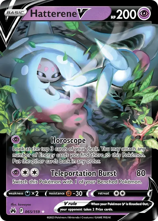 Hatterene V 065/159 Crown Zenith Rare Holo V