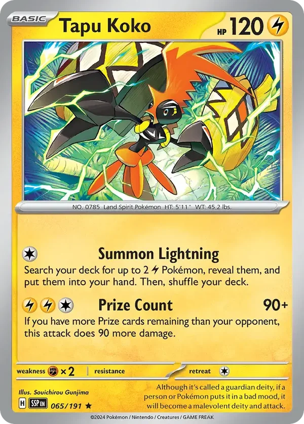 Tapu Koko 065/191 Surging Sparks