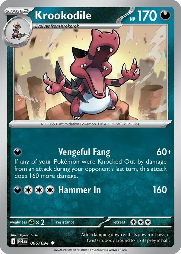 Krookodile 066/094 Phantasmal Flames