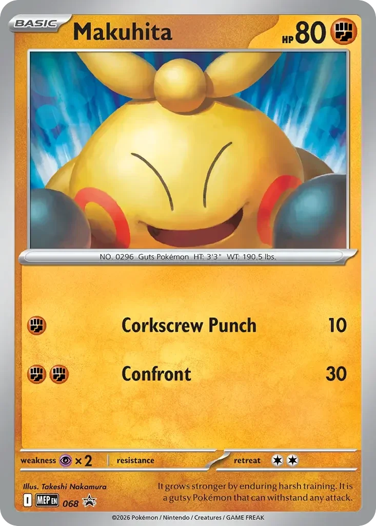 Makuhita 068 Black Star Promo Mega Evolution