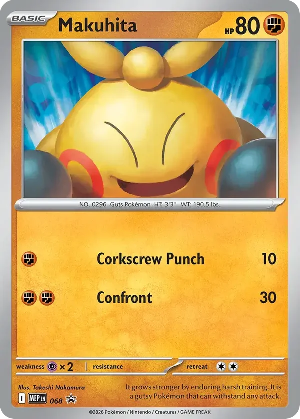 Makuhita 068 Black Star Promo Mega Evolution