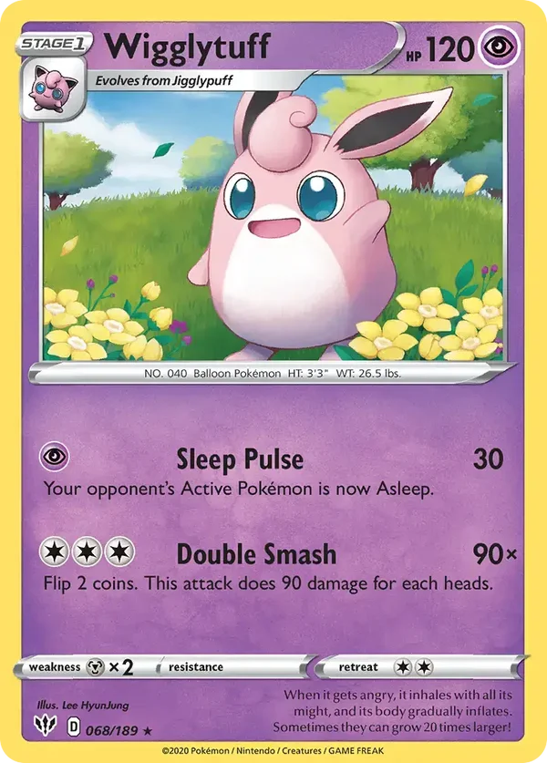 Wigglytuff 068/189 Darkness Ablaze