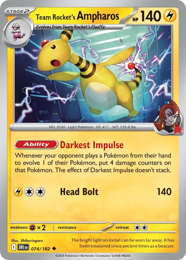 Ampharos 074/182 Destined Rivals