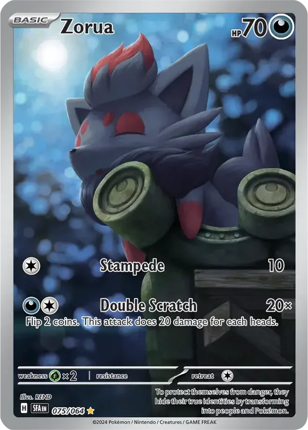 Zorua 075/064 Shrouded Fable Illustration Rare