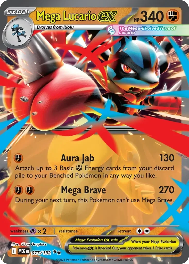 Mega Lucario 077/132 Bundel 50 Kaarten
