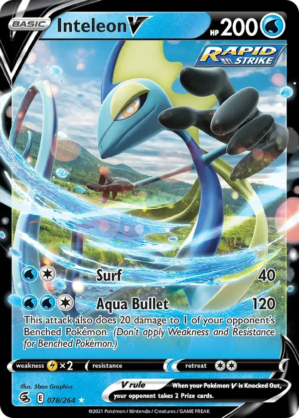 Inteleon V 078/264 Fusion Strike Rare Holo V