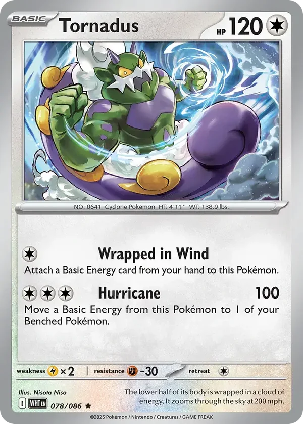 Tornadus 078/086 White Flare