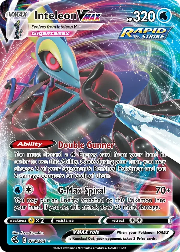 Inteleon VMax 079/264 Fusion Strike Rare Holo Vmax