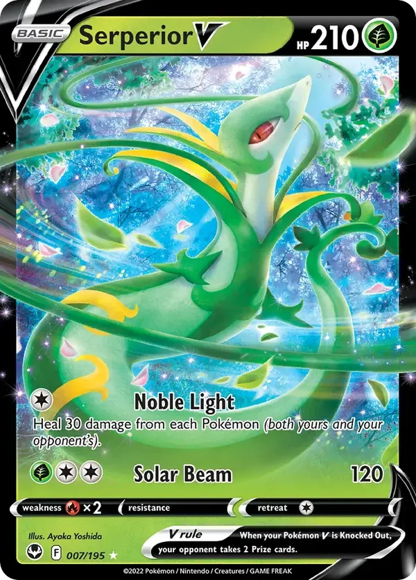 Serperior V 007/195 Silver Tempest Rare Holo V