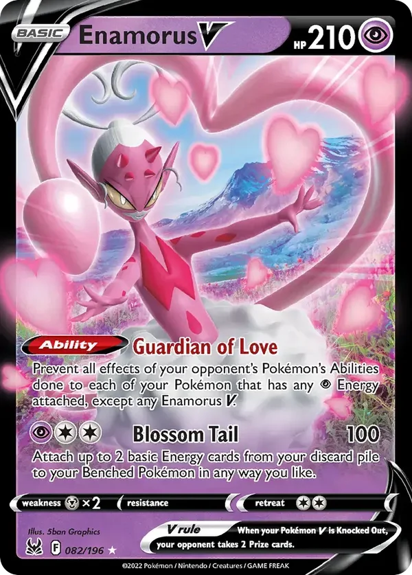 Enamorus V 082/196 Lost Origin Rare Holo V