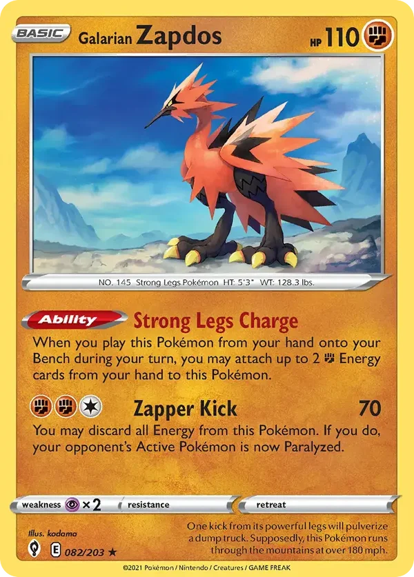 Galarian Zapdos 082/203 Evolving Skies