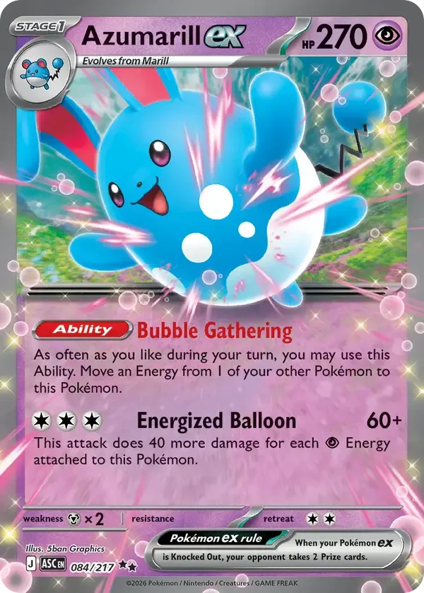 Azumarill EX 084/217 Ascended Heroes