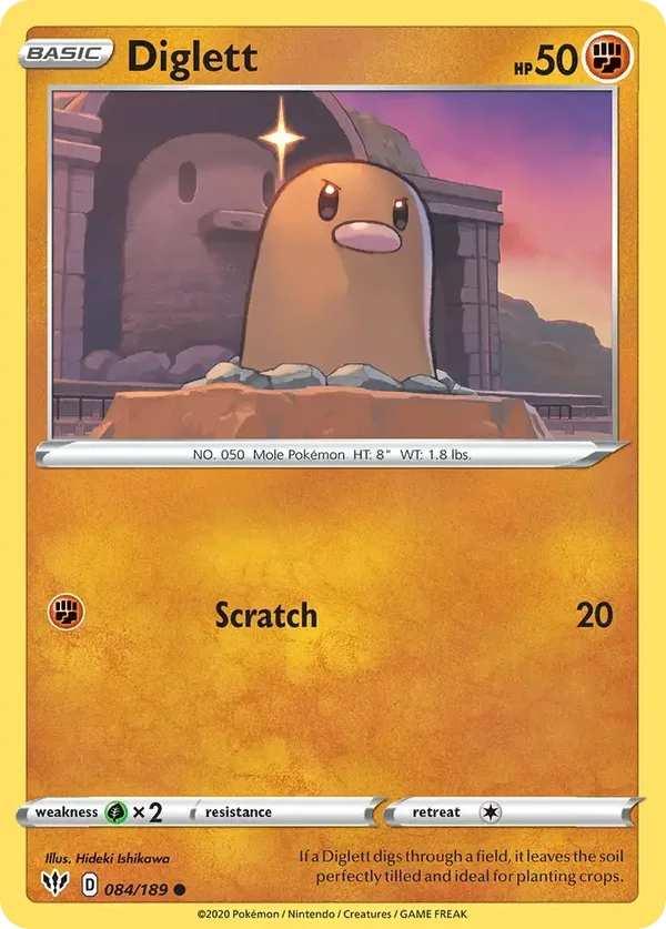 Diglett 084/189 Darkness Ablaze