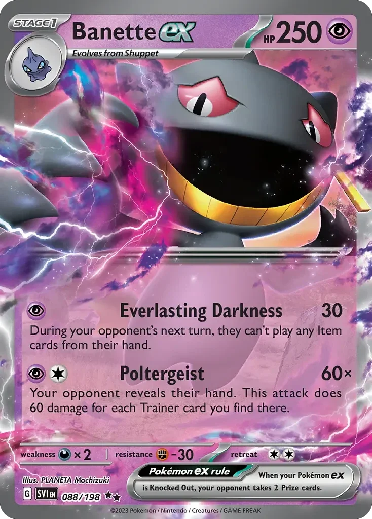 Banette EX 088/198 Scarlet and Violet