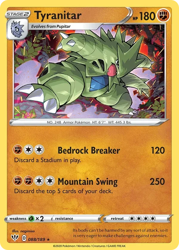 Tyranitar 088/189 Darkness Ablaze