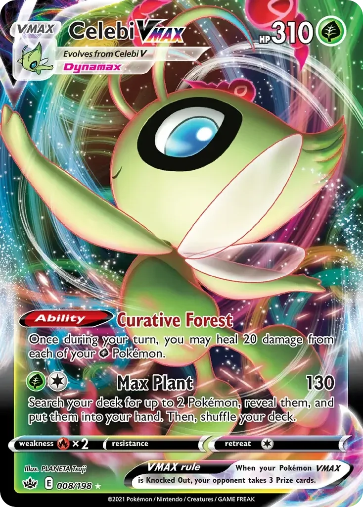 Celebi Vmax 008/198 Chilling Reign Rare Holo VMax