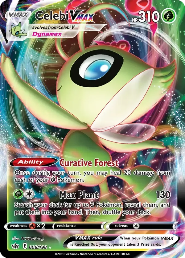 Celebi Vmax 008/198 Chilling Reign Rare Holo VMax