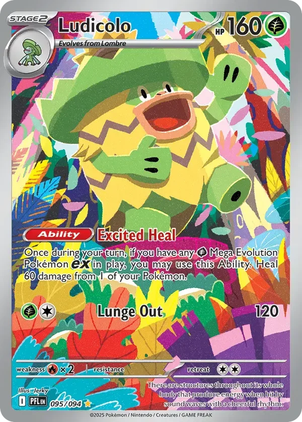 Ludicolo 095/094 Phantasmal Flames Illustration Rare