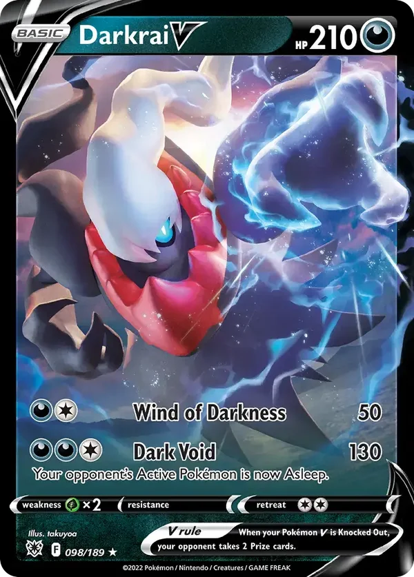 Darkrai V 098/189 Astral Radiance Rare Holo V