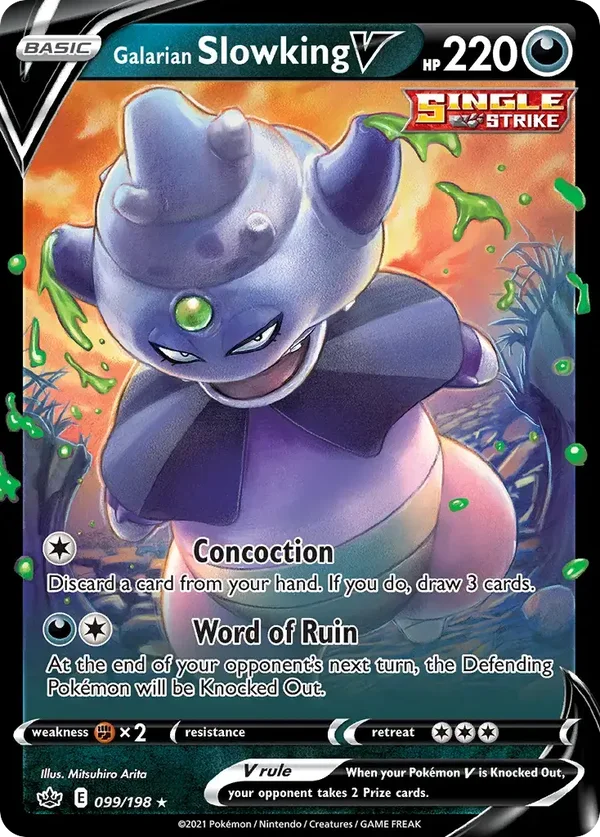 Galarian Slowking V 099/198 Chilling Reign Rare Holo V