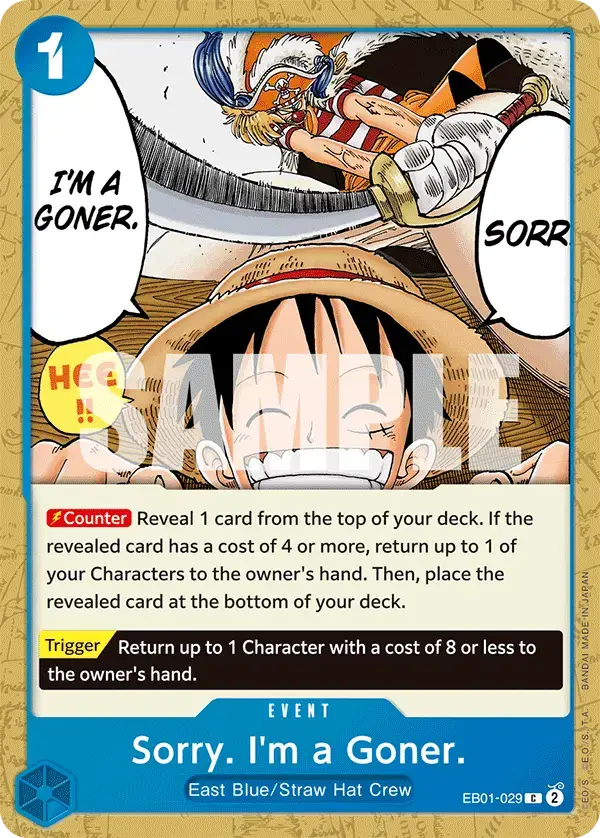 Sorry . I’m a Goner . EB01-029