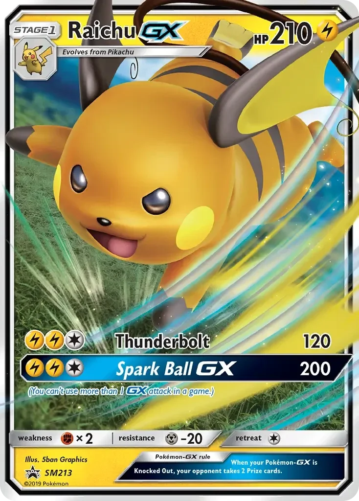 Raichu GX SM213 Black Star Promo