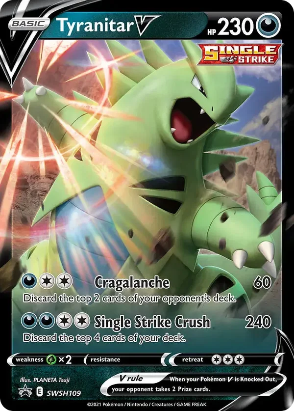 Tyranitar V SWSH109 Sword & Shield Black Star Promo