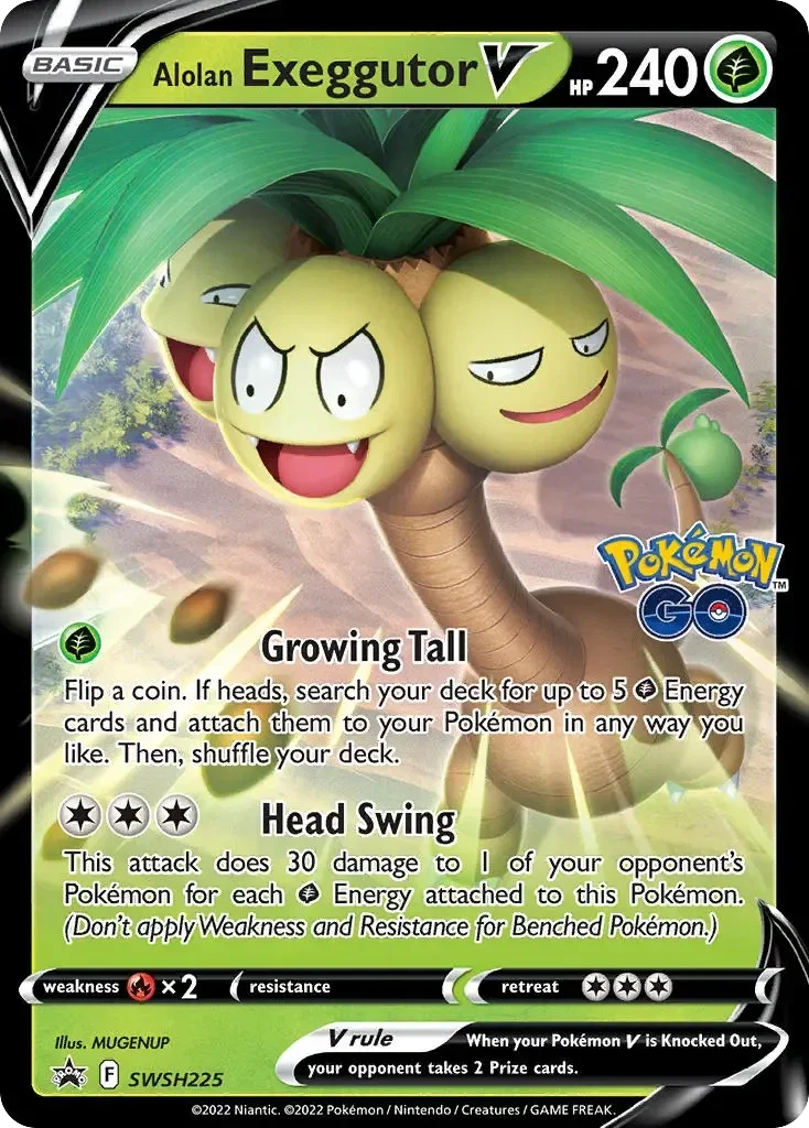 Alolan Exeggutor V SWSH225 Black Star Promo