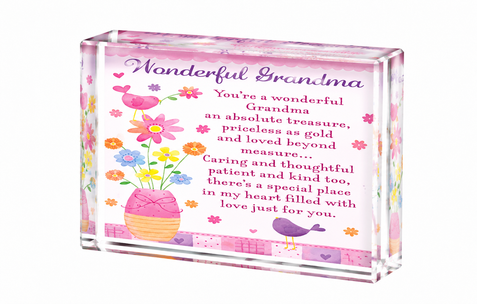 Grandmother - Crystal Rectangle Image Block Square Corners