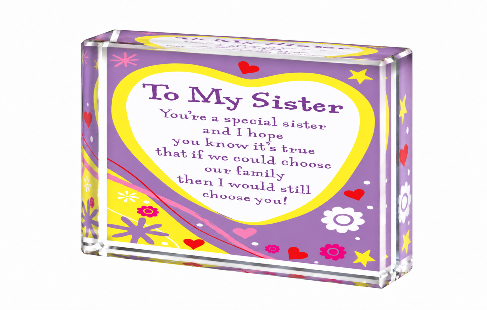 Sister - Crystal Rectangle Image Block Square Corners