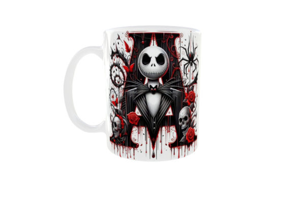 Black and red Letters Nightmare Before Christmas- 15oz Mug