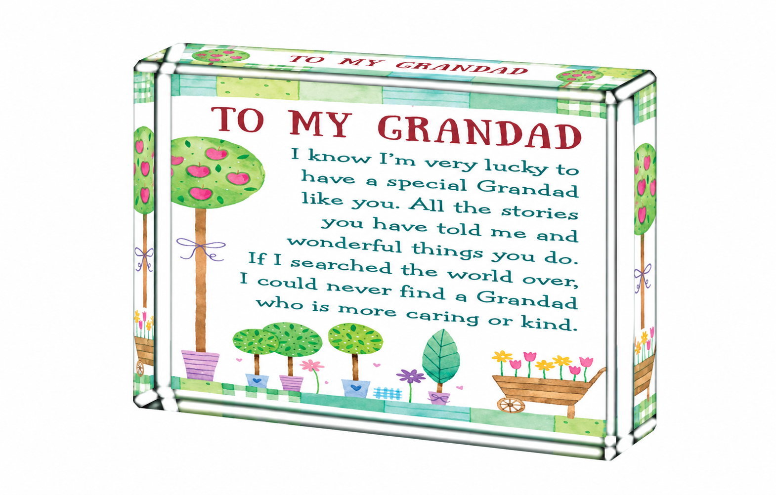 Grandad - Crystal Rectangle Image Block Square Corners