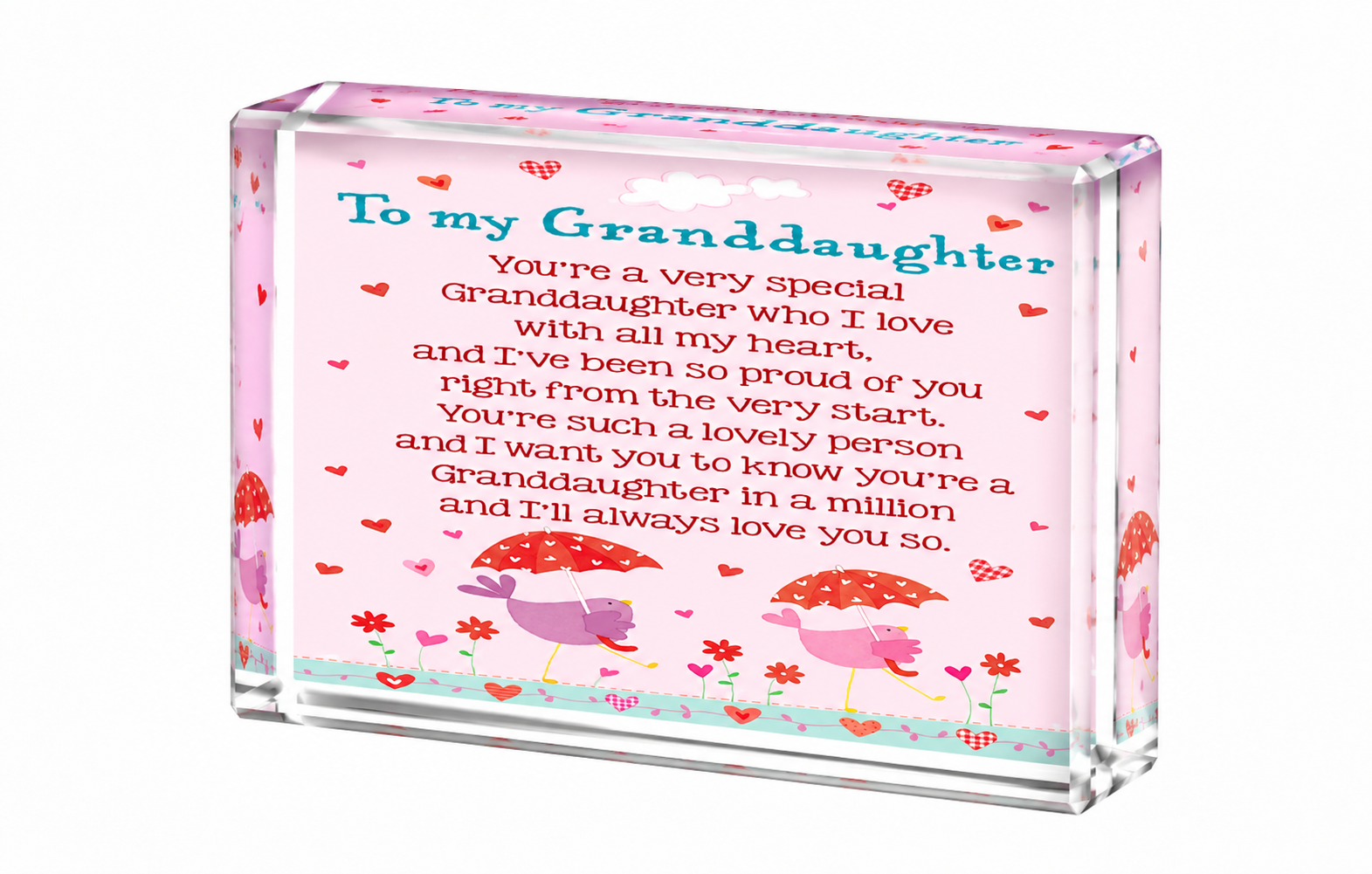 Granddaughter - Crystal Rectangle Image Block Square Corners
